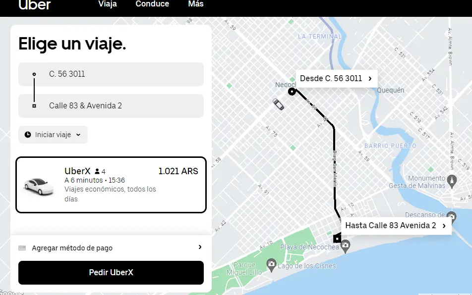 Uber ya está en Necochea, ¿qué tal son los precios?