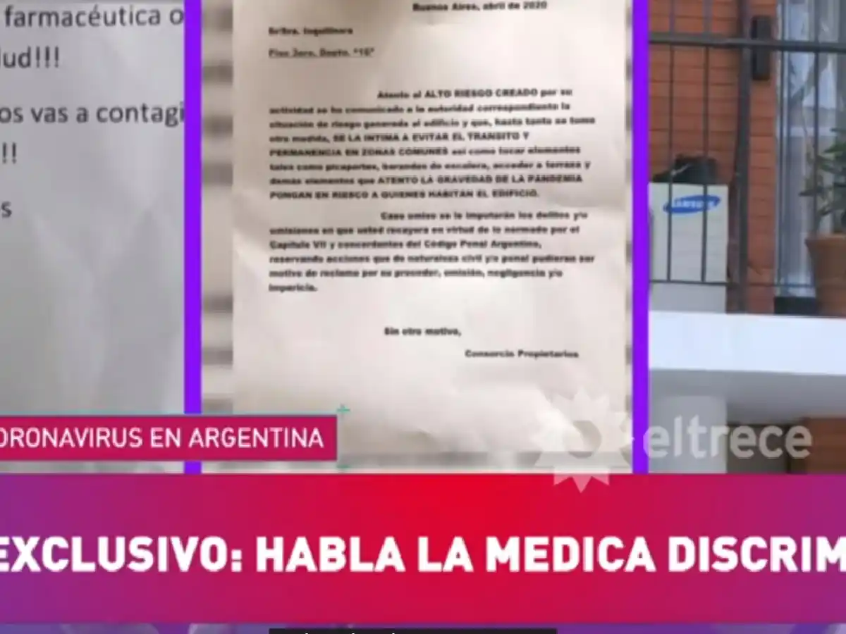 Mientras la mayoría los aplaude, algunos consorcios hostigan a sus vecinos médicos por el Covid-19