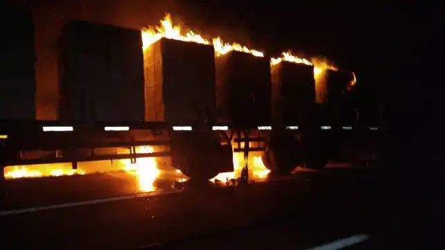 Bomberos de Ceibas, Gualeguay y Gualeguaychú sofocaron un incendio de pasta de celulosa