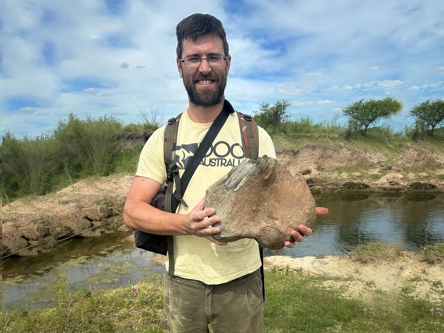 Descubren restos fósiles de megafauna prehistórica en Gualeguaychú