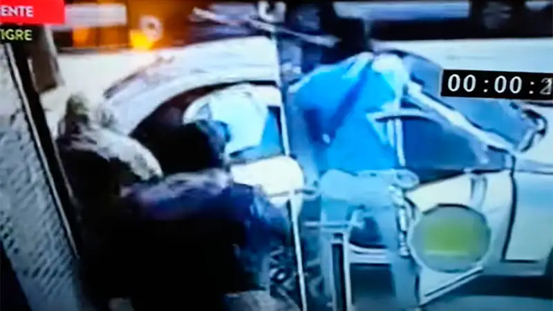 Video: En 30 segundos robaron $750 mil de un banco de Tigre