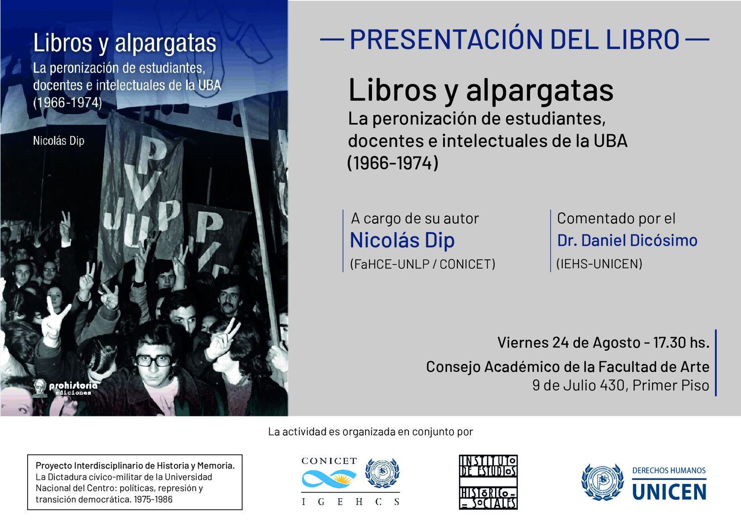 Nicolás Dip presenta “Libros y alpargatas”