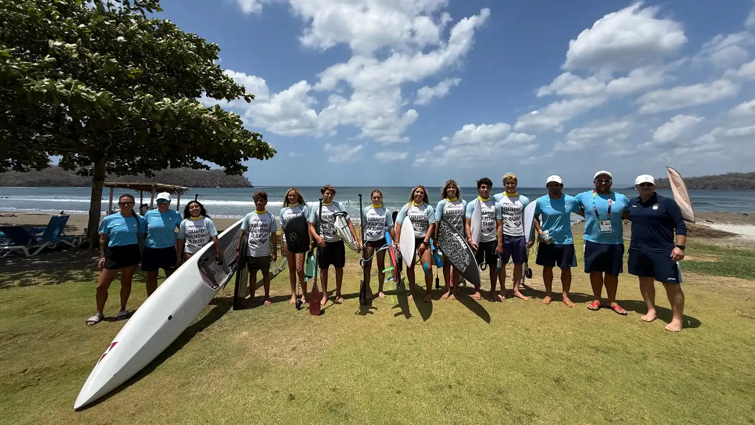 Equipo argentino de surf, bodyboard y sup race en Panamá