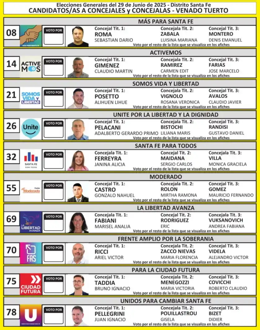boleta única concejales VT