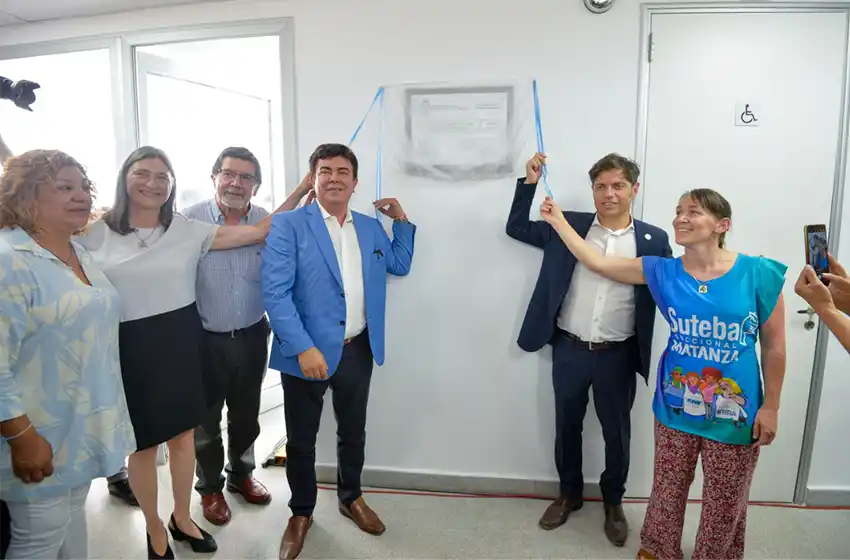 Kicillof y Espinoza inauguraron el Jardín de Infantes N°1029 en Virrey del Pino