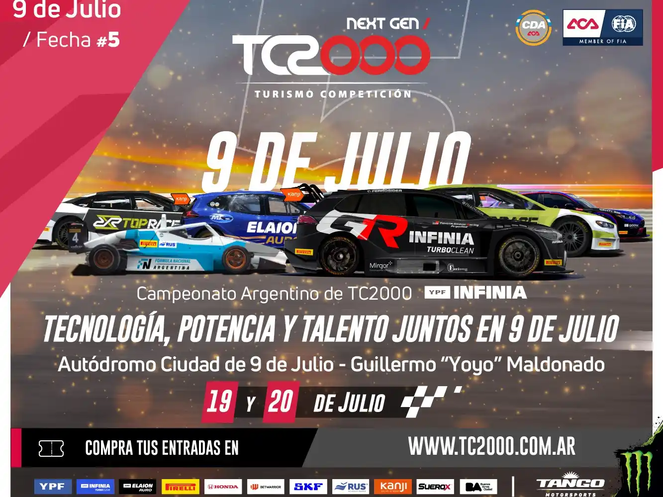 El TC 2000 corr en el autódromo "Guillermo “Yoyo” Maldonado" de 9 de Julio.Foto:TC2000