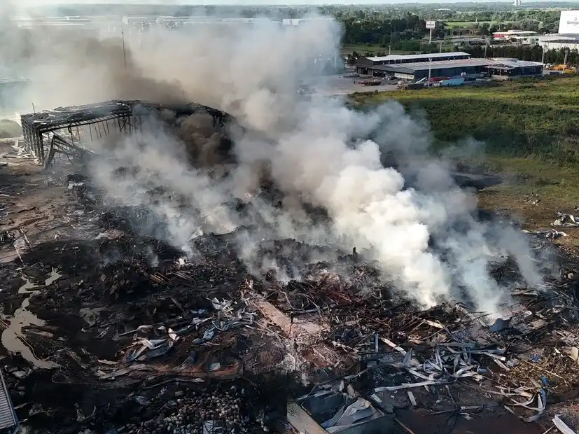 Imagen de la destrucción que dejaron las llamas, tras el incendio de la semana pasada.