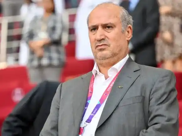 Mehdi Taj, presidente de la Federación de Fútbol de Irán.
