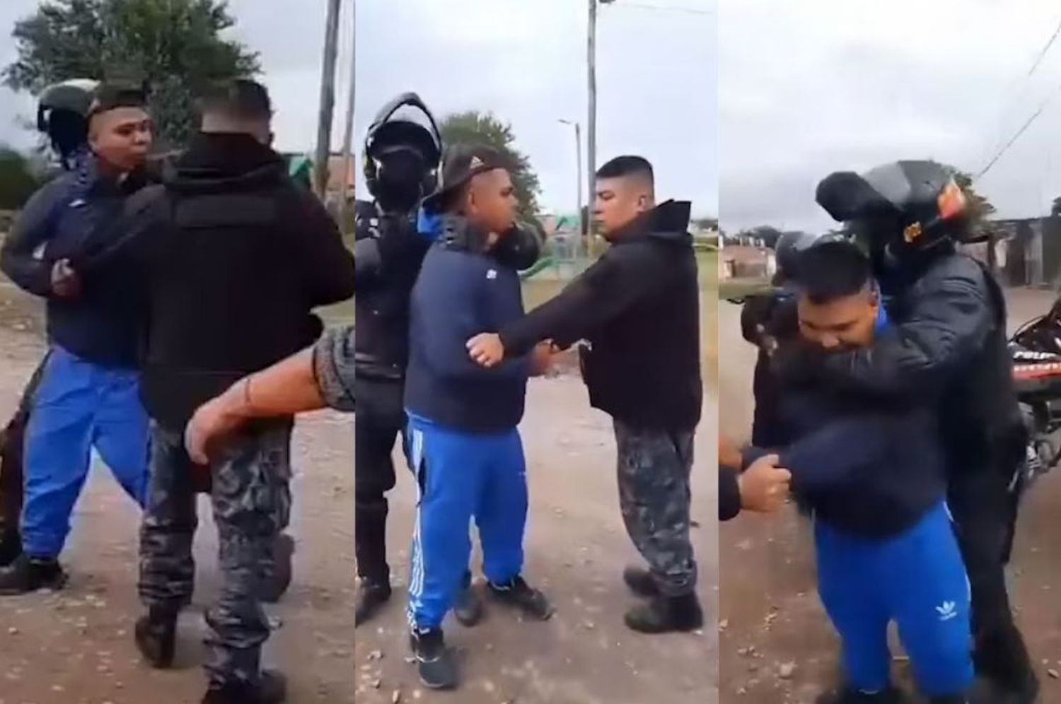 Salta: un policía borracho intentó detener a un joven y los vecinos captaron el momento