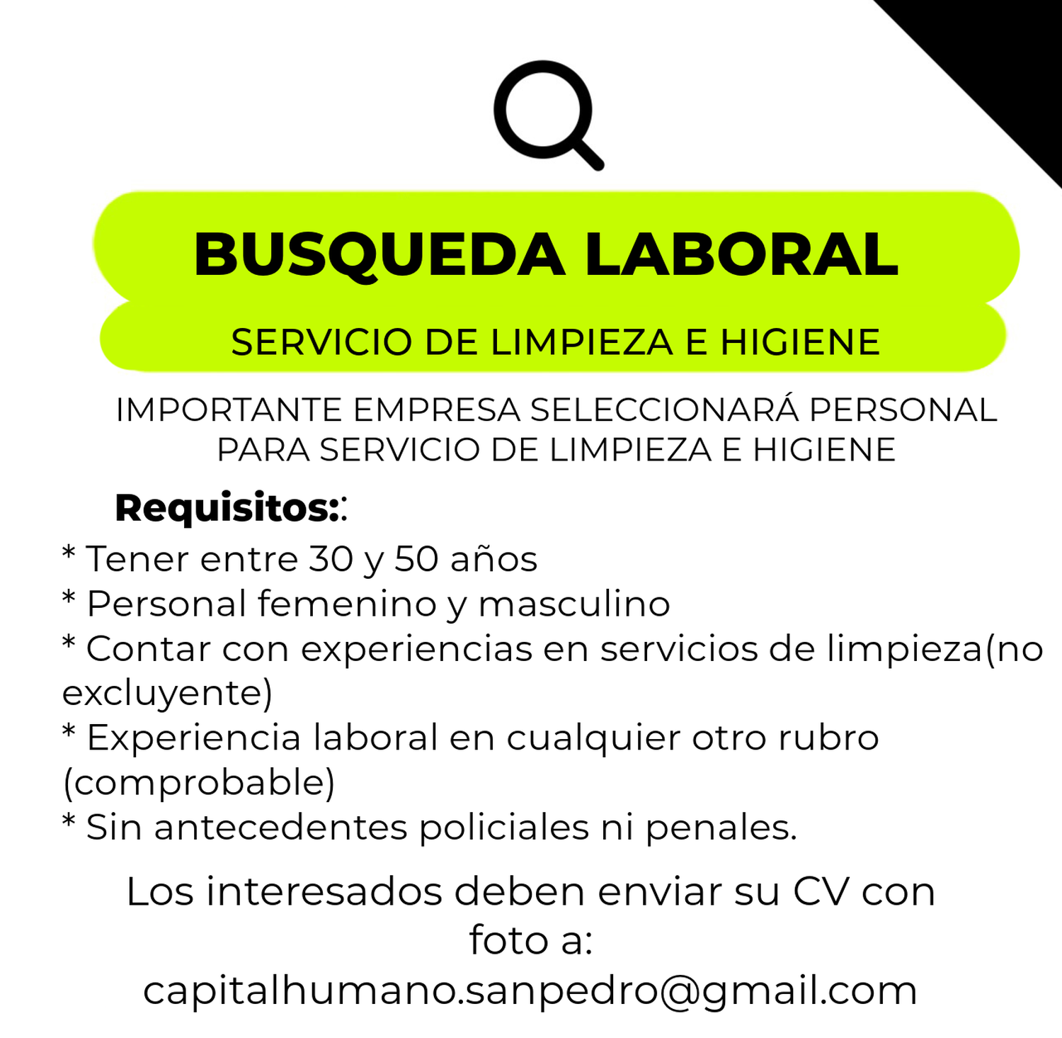empleo limpieza