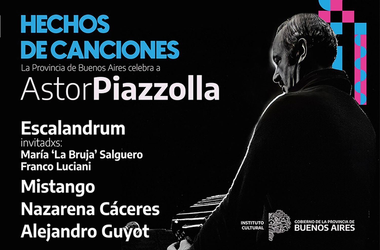 La provincia de Buenos Aires celebra a Astor Piazzolla en el Salón Dorado de la Gobernación
