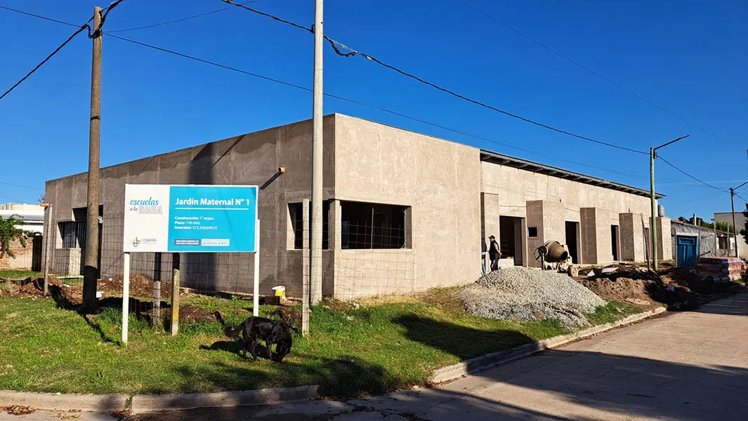 Avanza la obra de construcción del jardín maternal Nº 1 en Lobería