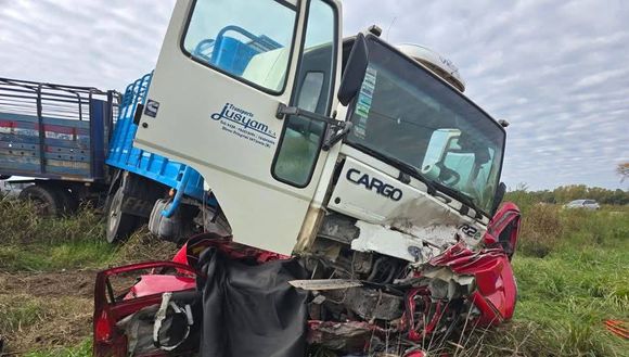 Una mujer policía falleció tras un choque frontal con un camión en ruta 65, altura Junín
