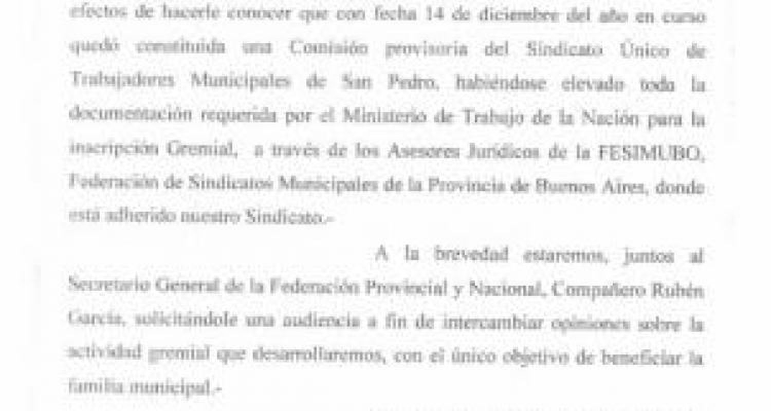 Nuevo sindicato