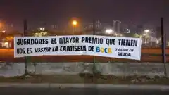 Boca amaneció con un pasacalle en contra de los jugadores en medio de la crisis con el Consejo de Fútbol
