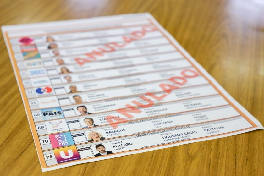 Boleta electoral.
