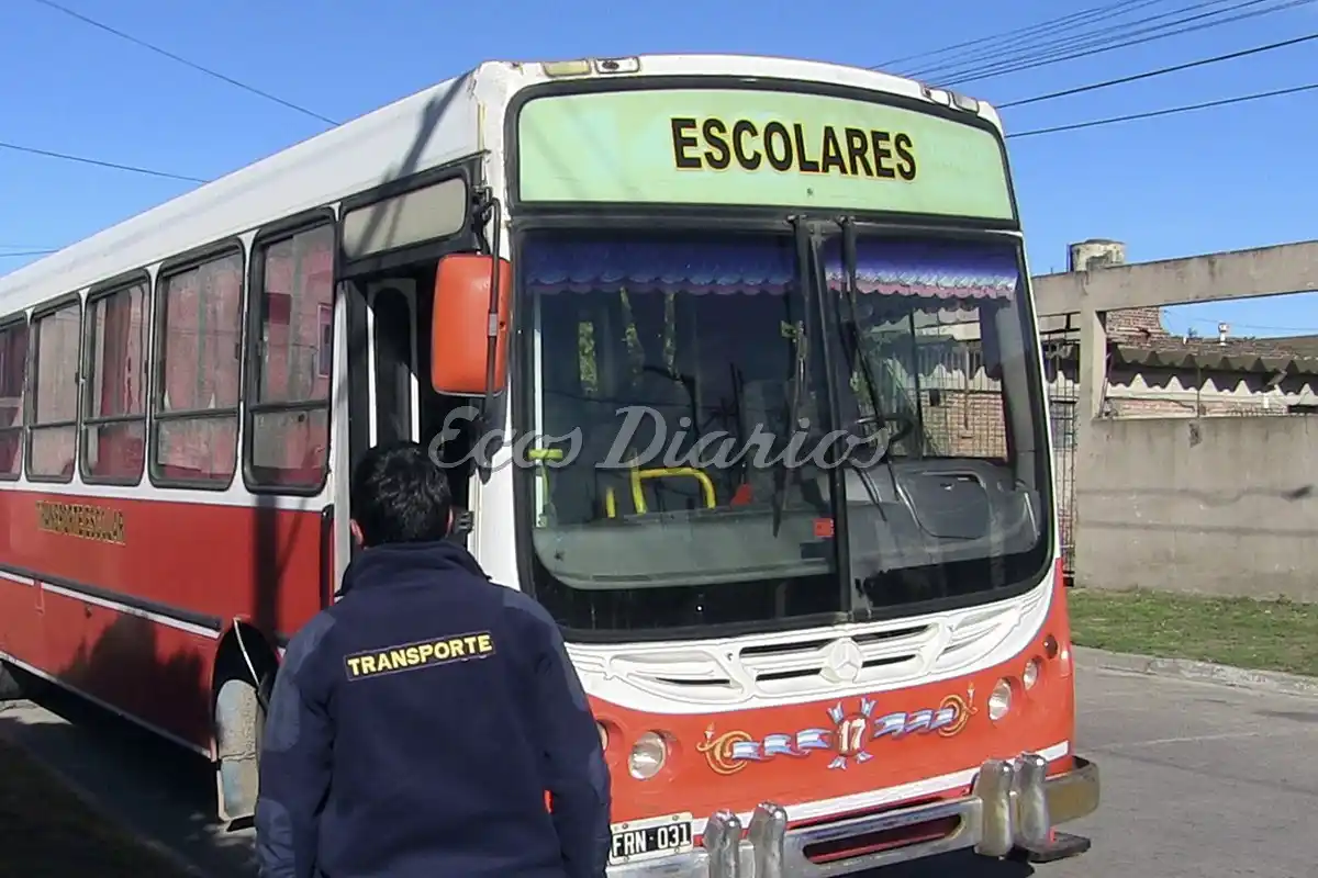 Transporte escolar. Convocan a inspección