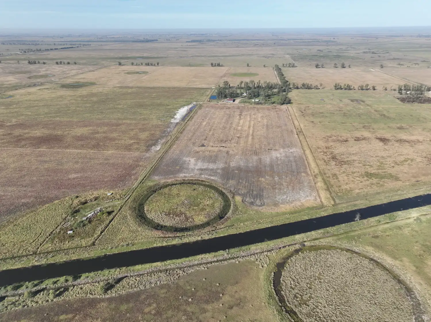 El sector donde aterrizó el avion secuestrado por los Montoneros.