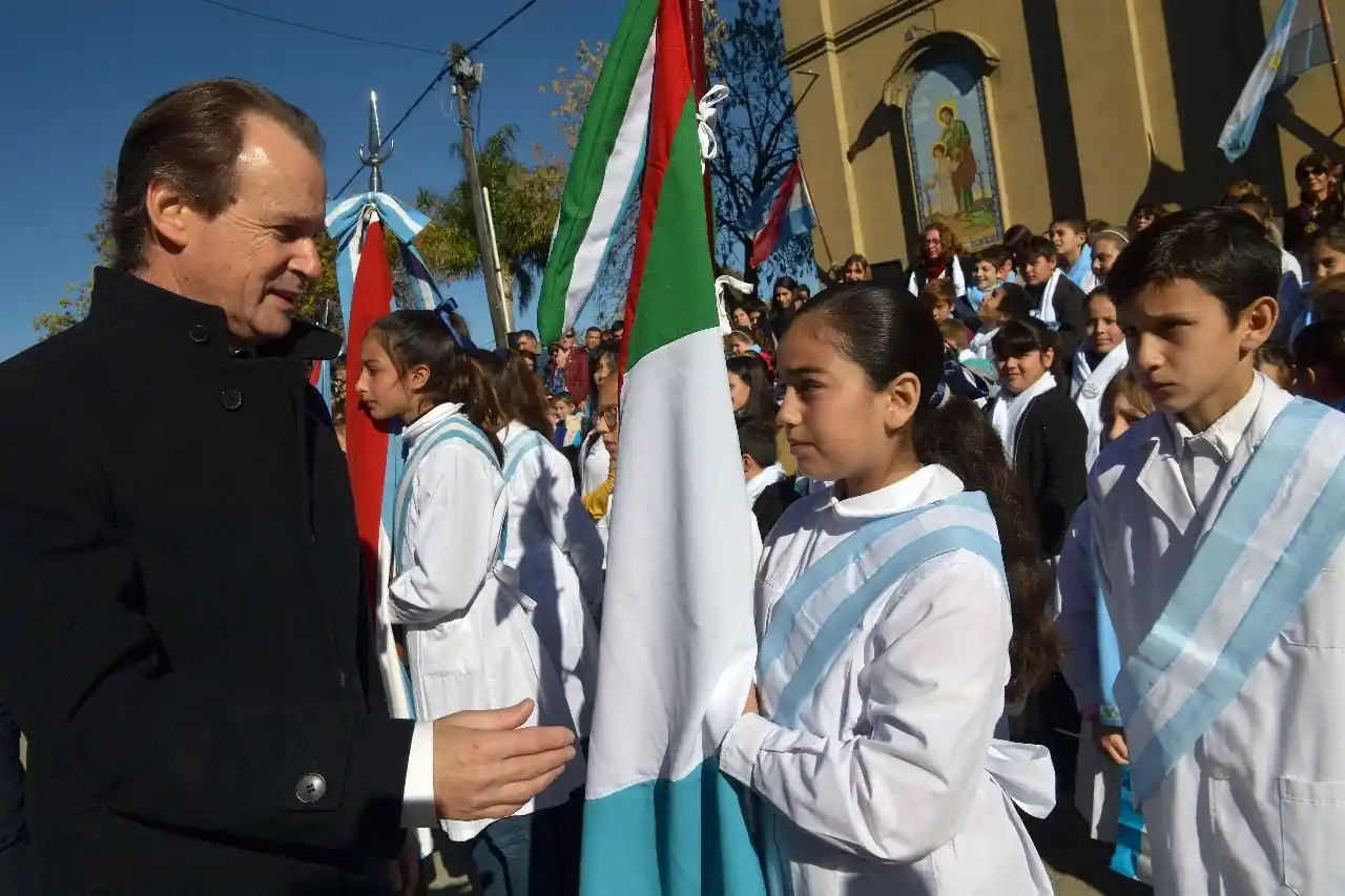 Bordet llamó a “ser buenos hijos” de la Patria en Cerrito
