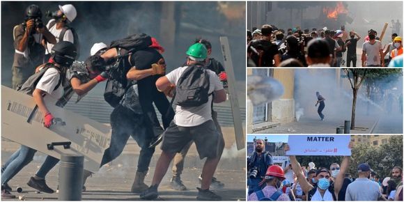 Libaneses culpan al Gobierno por explosión en Beirut y salen a las calles