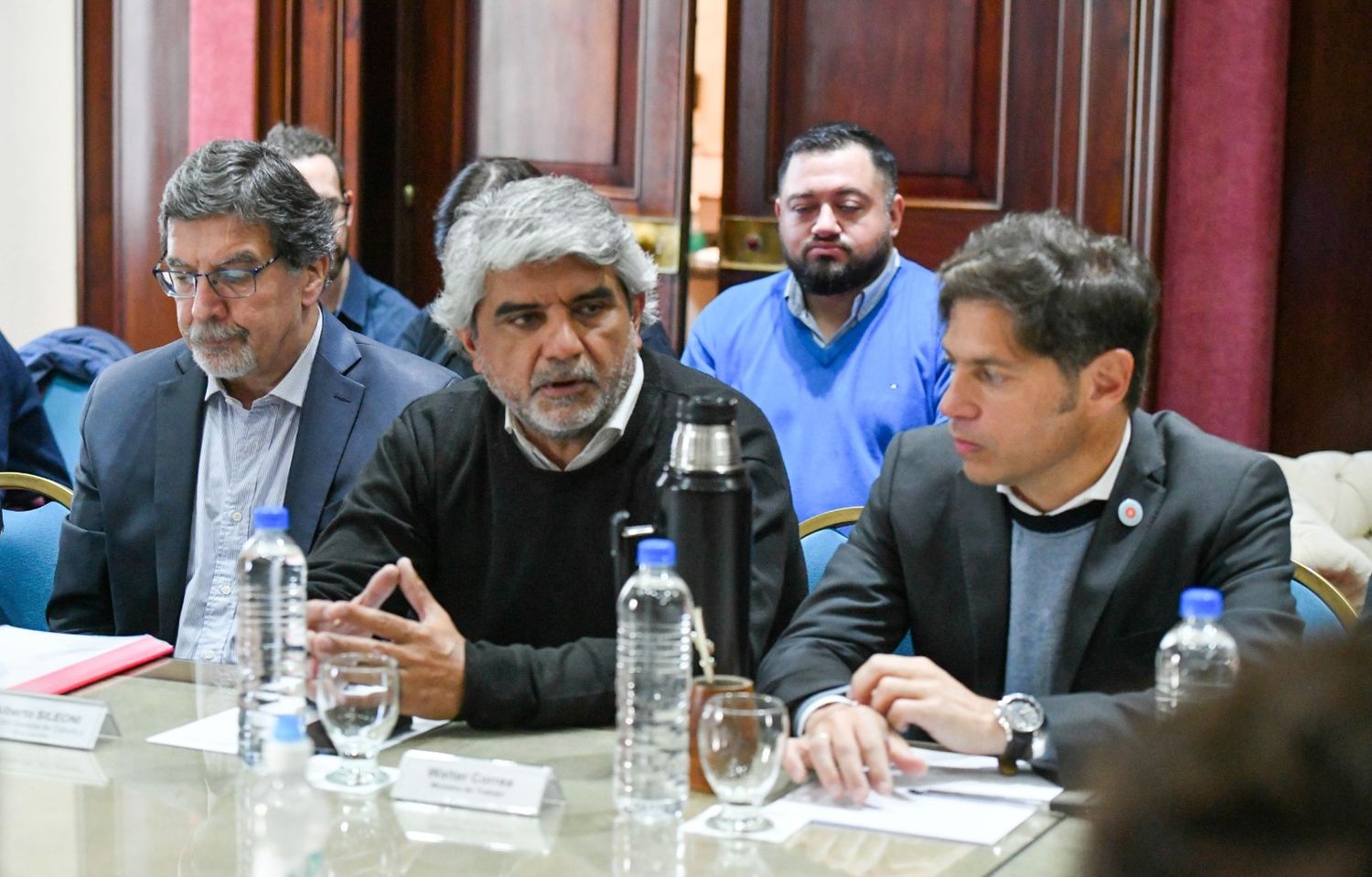 Alberto Sileoni, Walter Correa y Axel Kicillof.