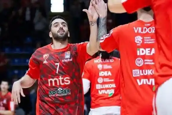 Campazzo fue titular en el Estrella Roja
