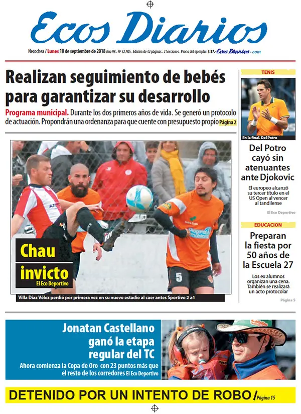 Tapa del 10 de septiembre de 2018