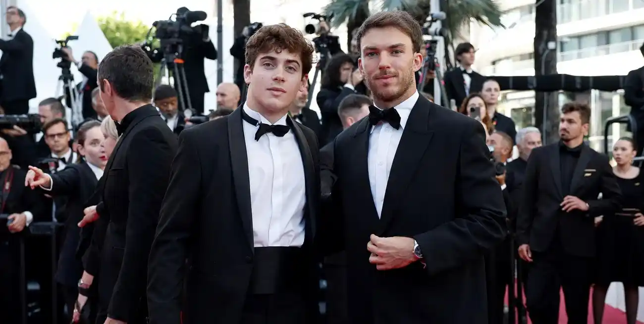 Colapinto y Gasly en Cannes. Foto: Reuters