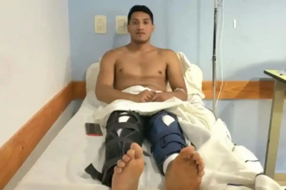 Benjamín Roldán, tiene 24 años y debía ser operado de la rodilla izquierda