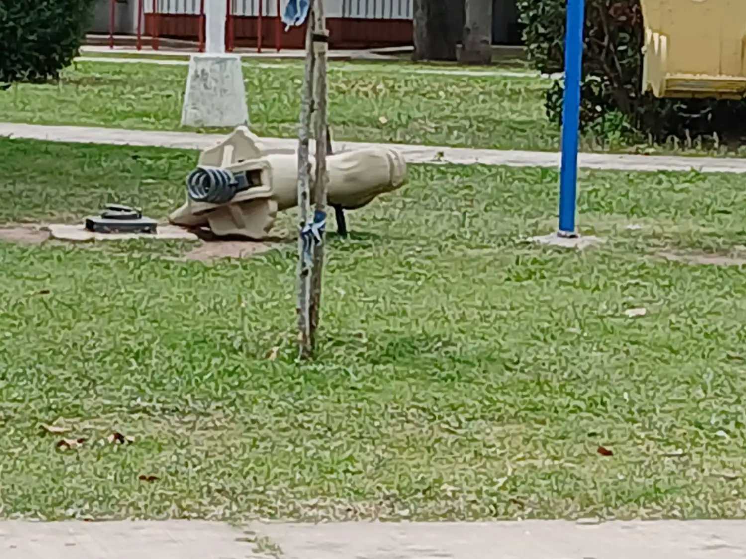 Nuevamente el dinosaurio fue destrozado por el mal uso.