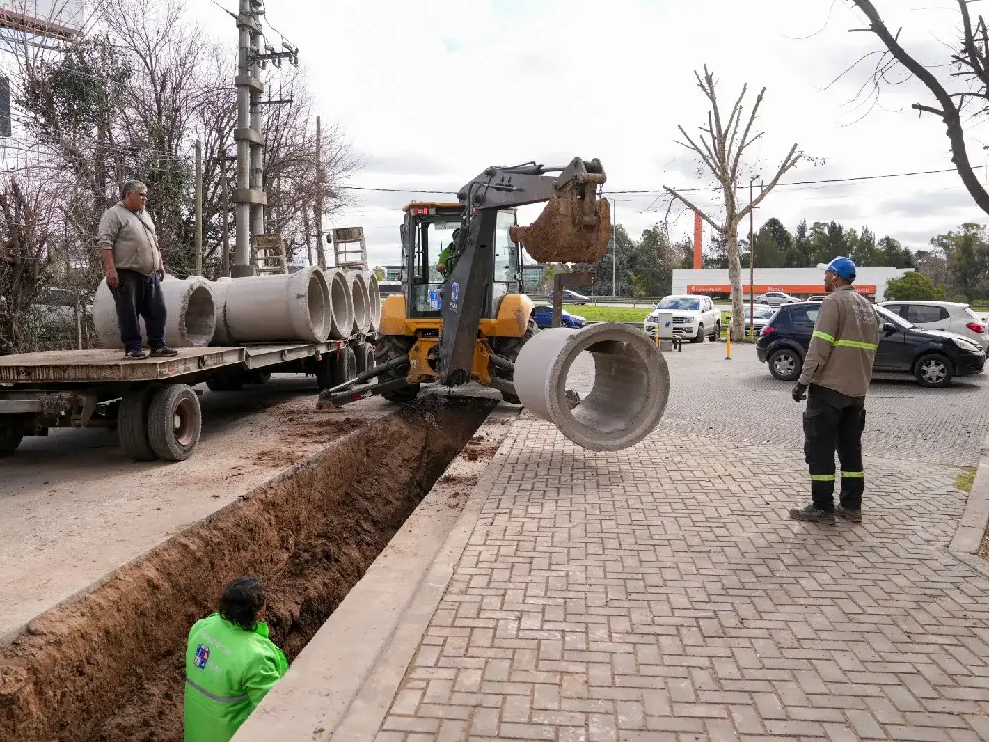 El Municipio encara nuevas obras para evitar anegamientos en Pilar