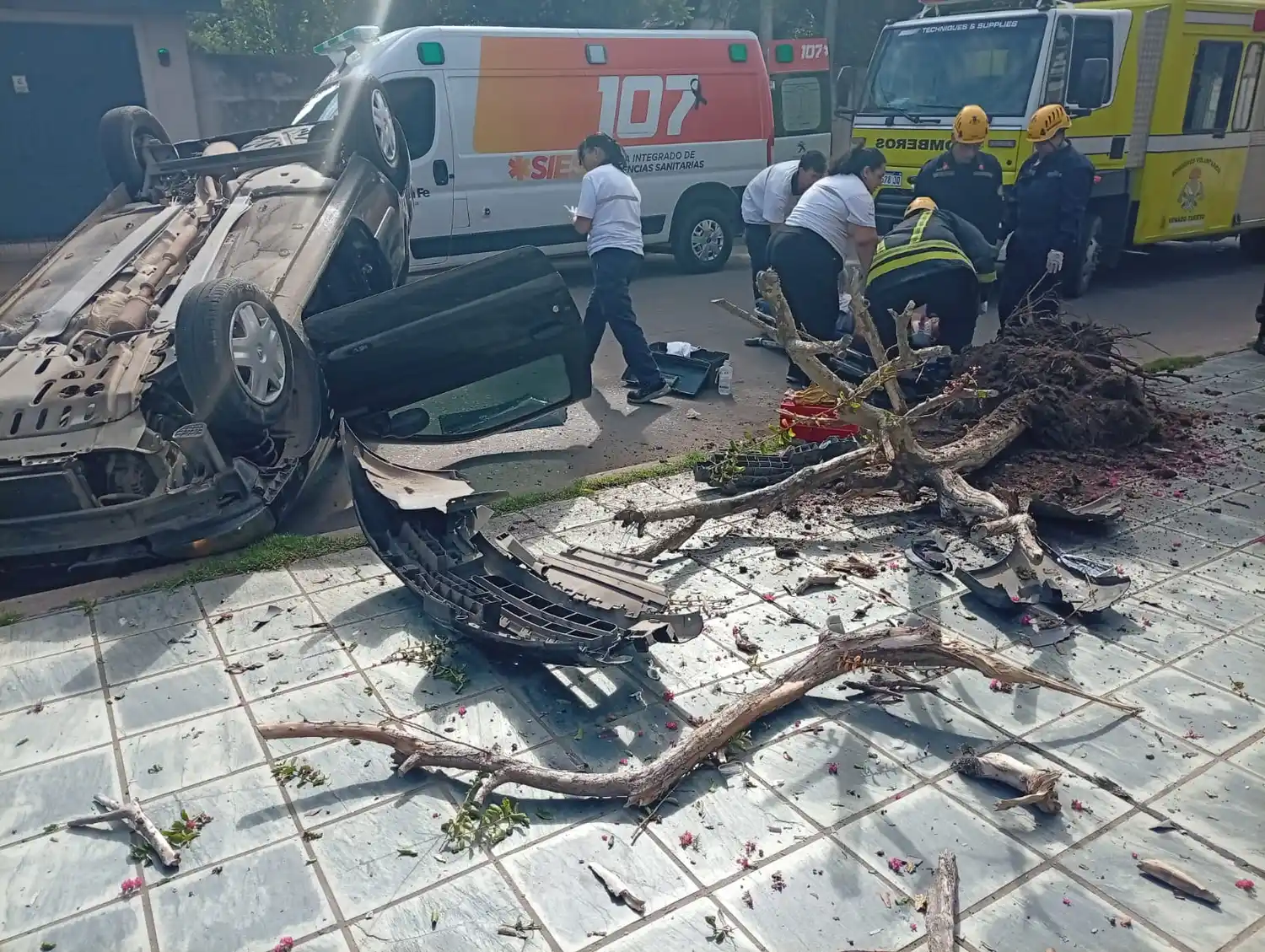 vuelco de auto