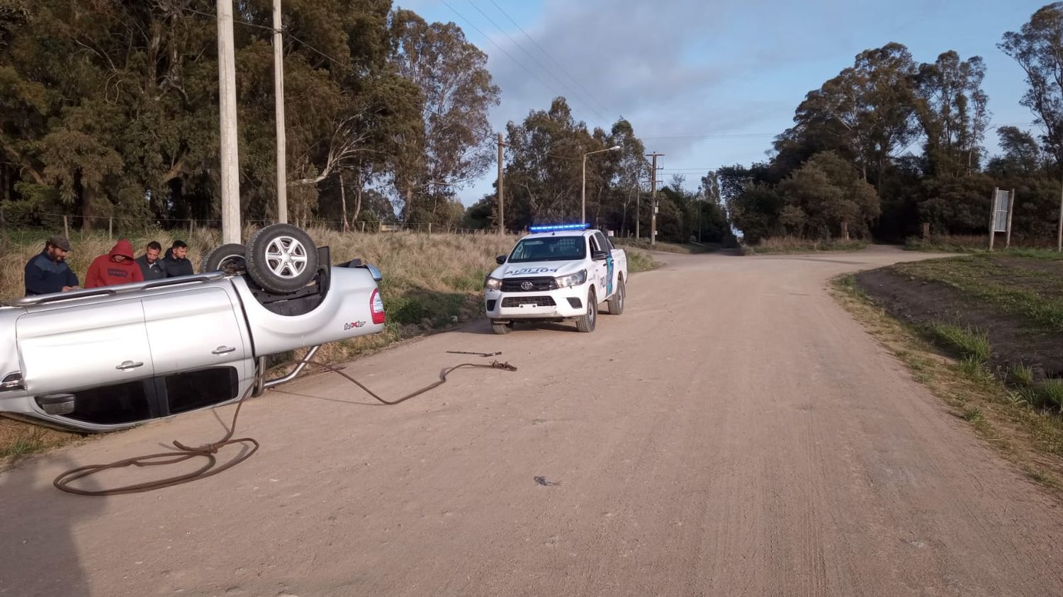 Así terminó la camioneta