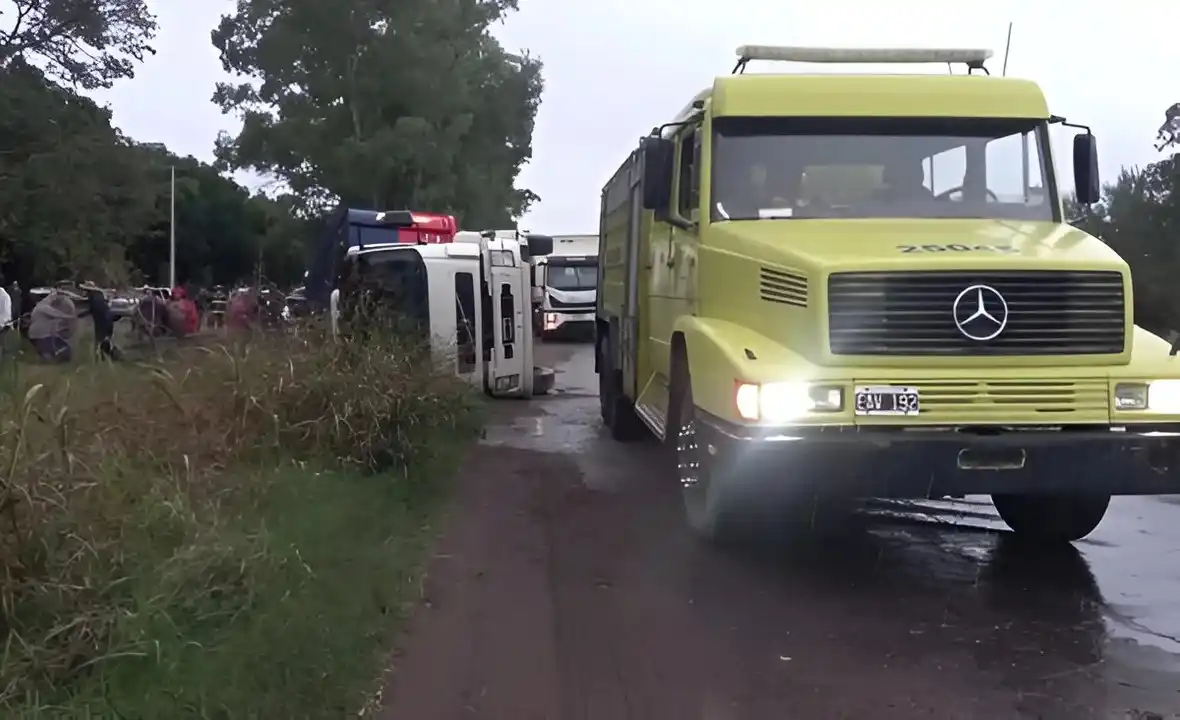 Volcó sobre la Ruta 3