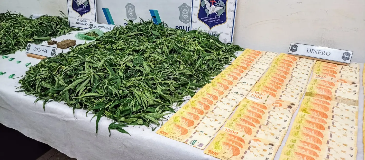 Bahía Blanca: dos aprehendidos por tráfico de drogas