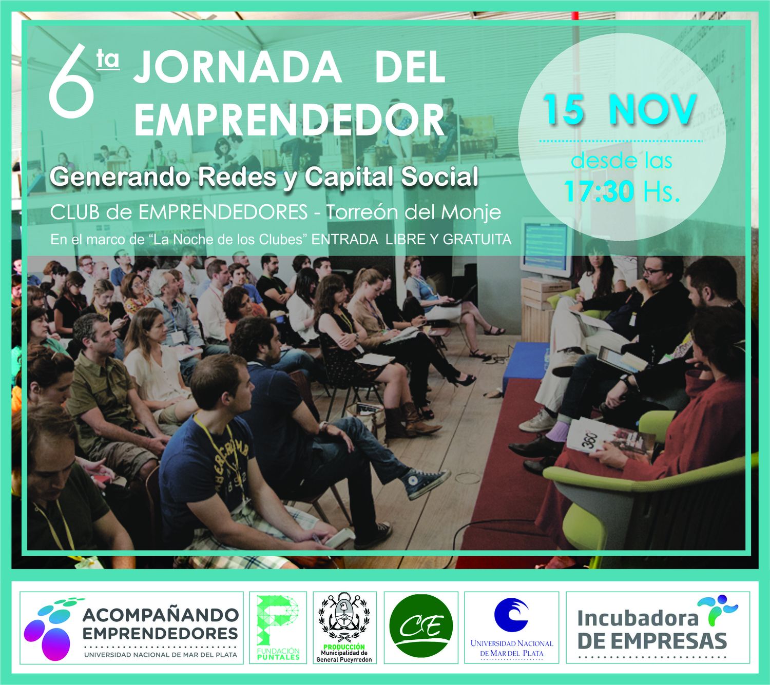 Llega la VI Jornada del Emprendedor en el Club de Emprendedores Mar del Plata