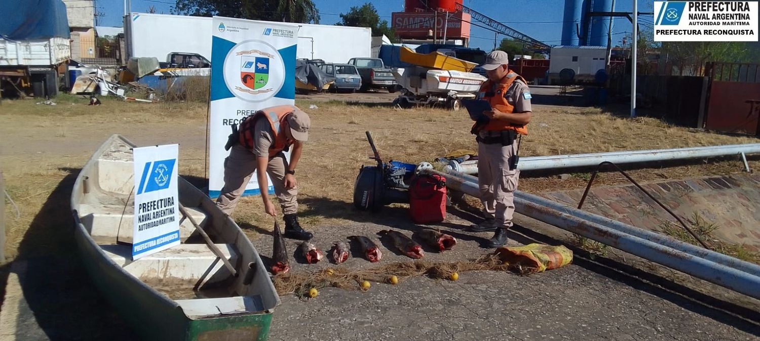 Prefectura secuestró una embarcación y más de 40 kilos de Surubí