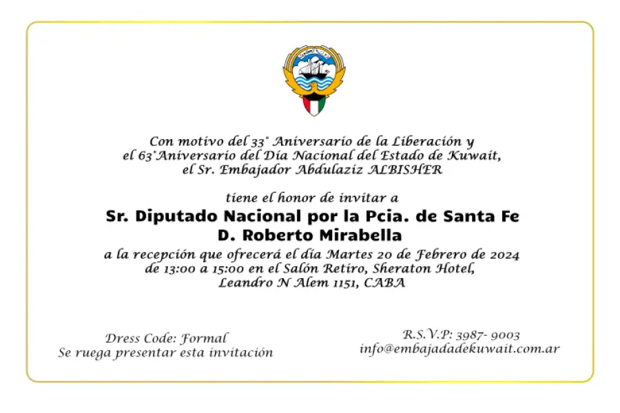 La invitación a la celebración