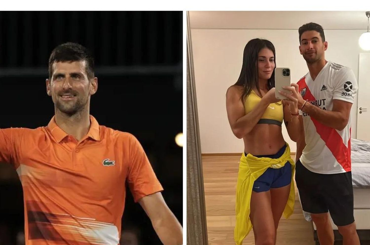 Novak Djokovic comenzó a seguir a Agustina Albertario y las redes bromearon con Lucas Alario