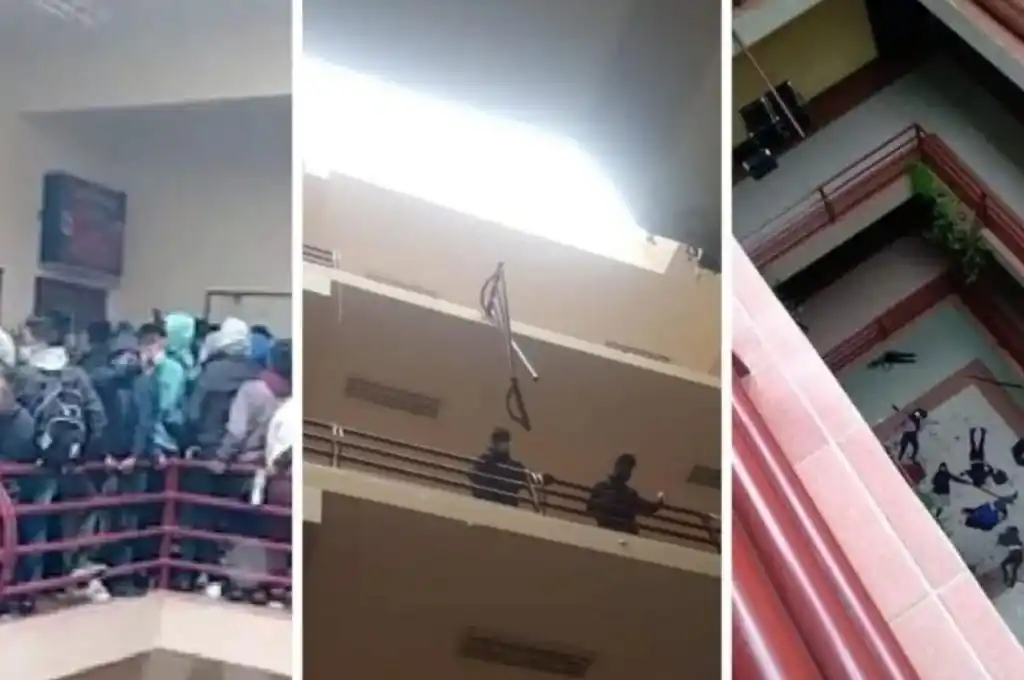 Siete estudiantes murieron al caer de un cuarto piso durante una asamblea universitaria en Bolivia