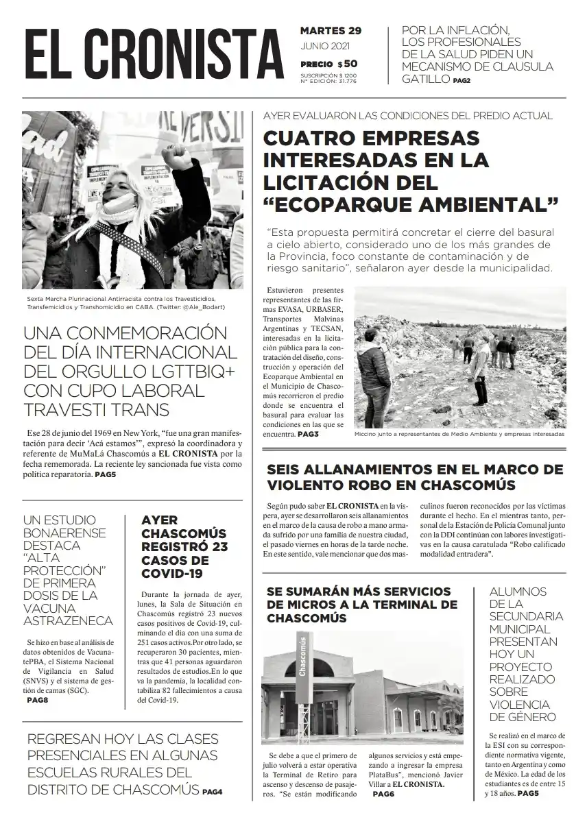 Tapa 29 de junio 2021