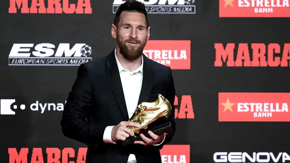 Messi agradeció a sus compañeros de Barcelona al recibir su sexto Botín de Oro
