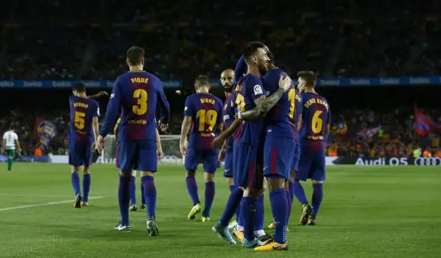 Messi metió un póker de goles en el triunfo de Barcelona