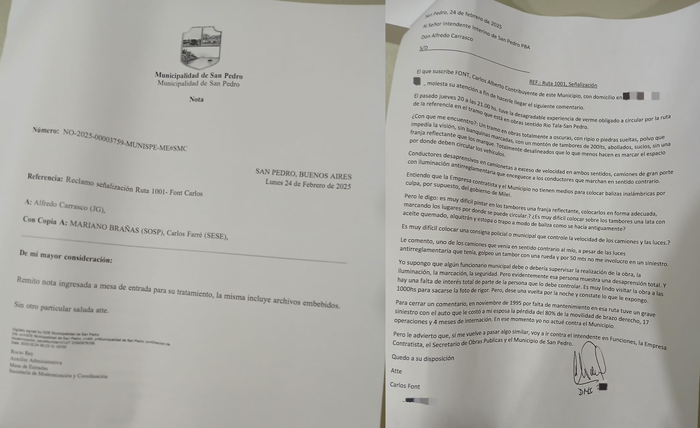Nota de Carlos Font