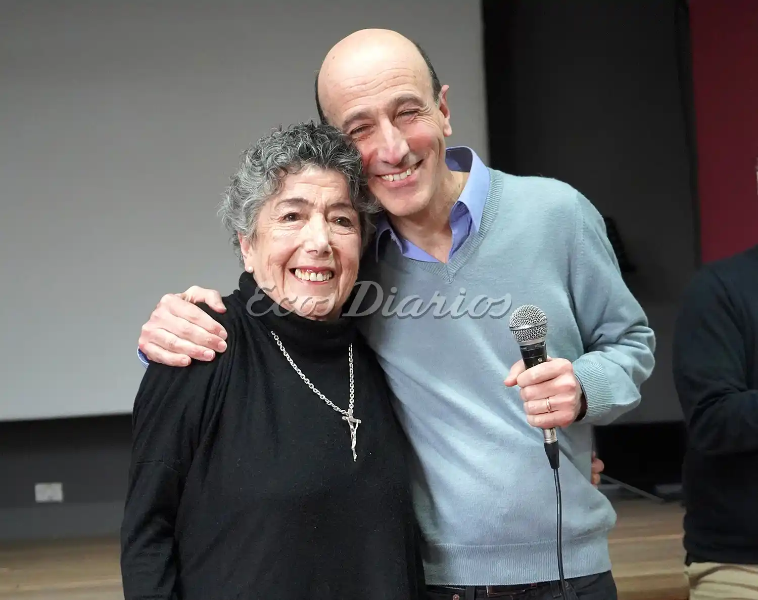 Teté García Croche junto a su sobrino Pablo Serrangeli