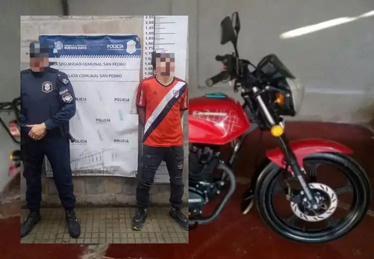 Un joven de 22 años fue denenido al intentar robar una moto