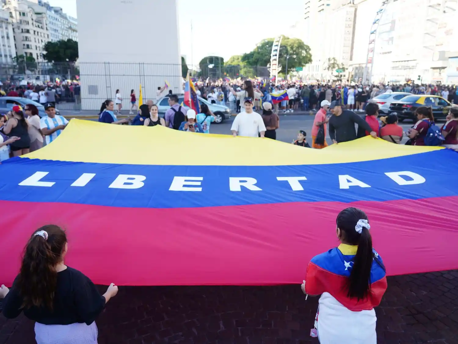 El Obelisco fue escenario de la celebración de los residentes en Argentina.