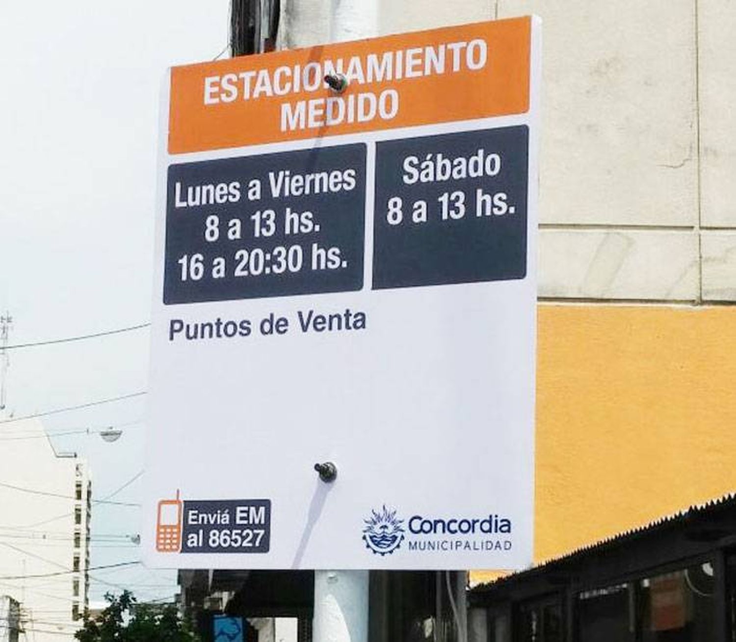 Actualización del valor de  estacionamiento medido