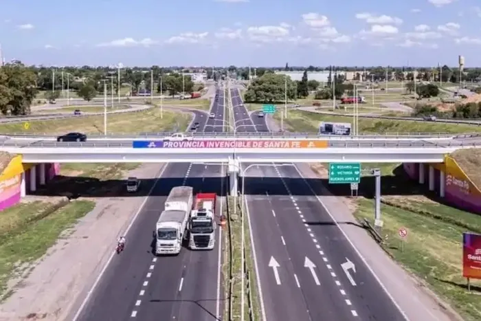 Inauguración del tercer carril de la autopista Santa Fe - Rosario