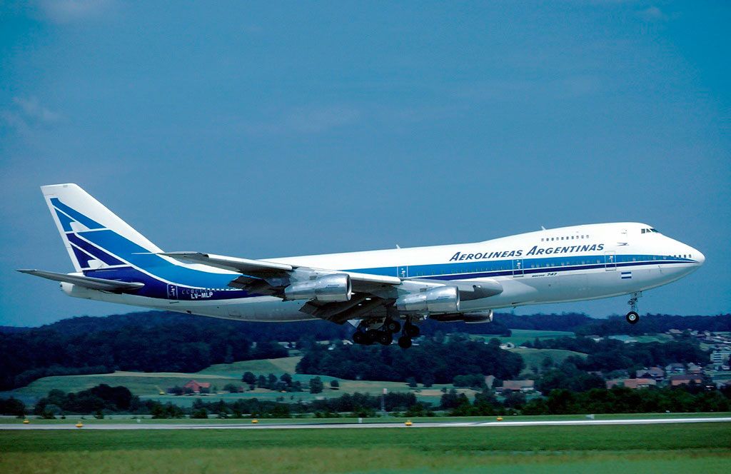 Vuelos internacionales de Aerolíneas Argentinas en 1985